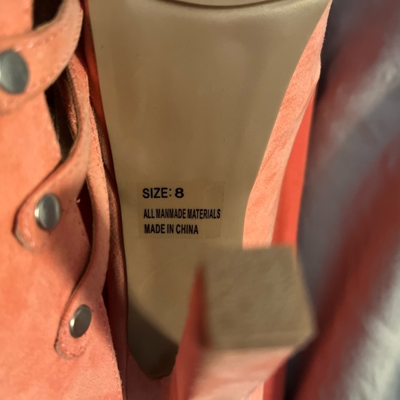 Qupid peach heels women’s size 8 - Picture 6 of 12